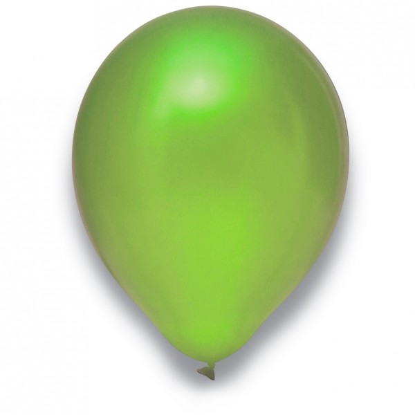 Globos Luftballons Metallic Limonengrun Naturlatex 30cm 12 100er Packung Hansegas