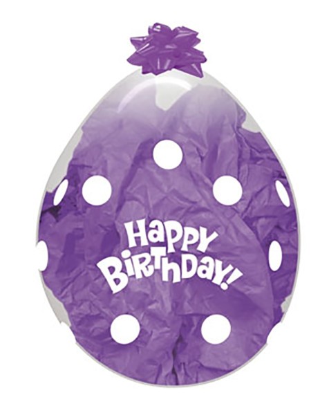 Sempertex Verpackungsballon Happy Birthday Polka Dots 45cm/18" 25 Stück